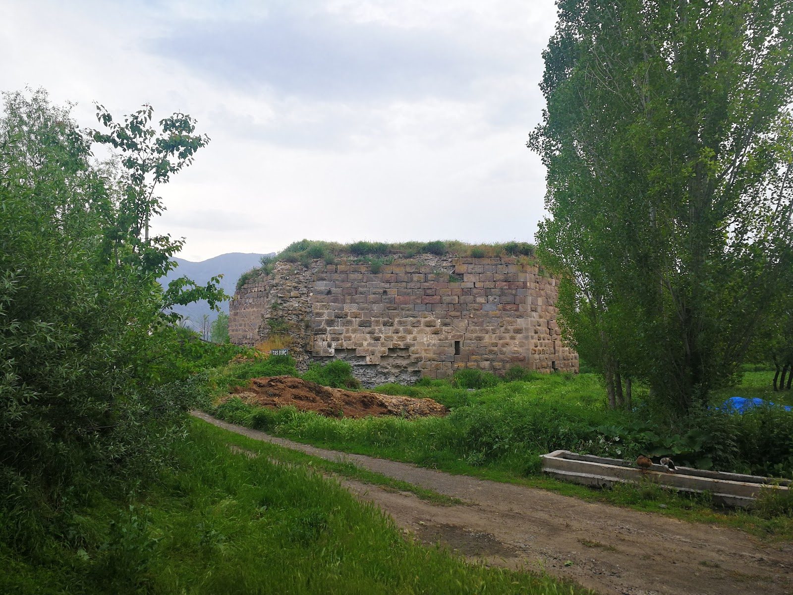 Historical Erzincan Castle Stone Bastion